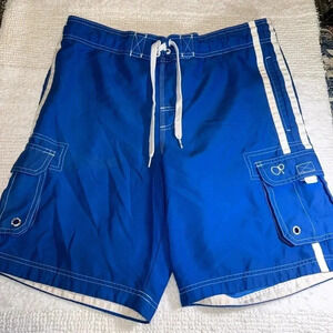 OP ocean pacific vintage men swim trunks swim suit bottoms blue sm 28/30